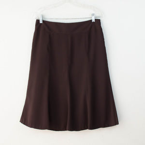 Rena Rowan | Flared Skirt Dark Brown Size 8